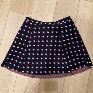 BCBGeneration Navy and Red Polka Dot sweater Skirt